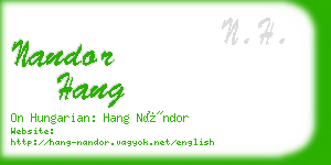 nandor hang business card